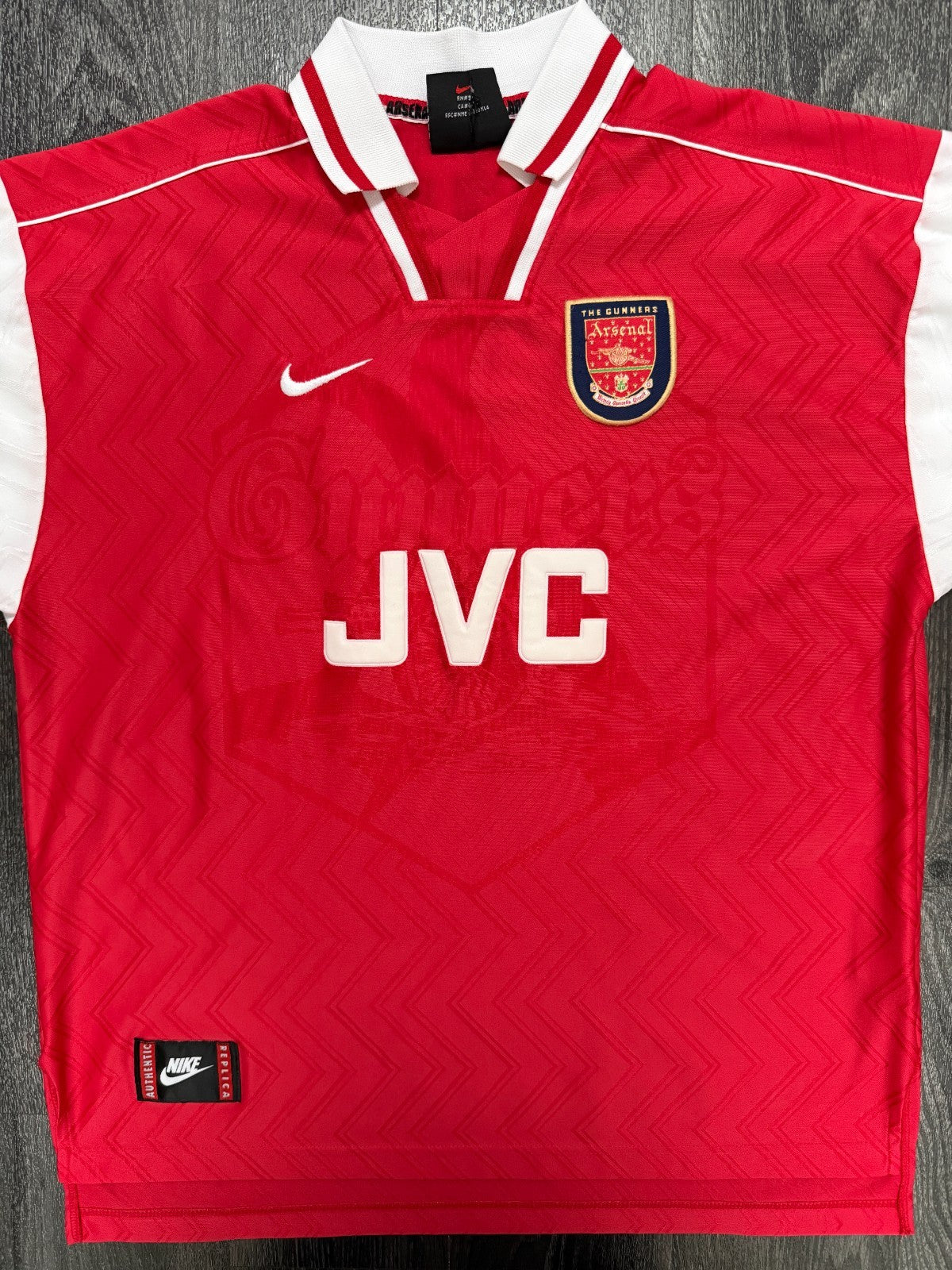 Original Nike Arsenal 1996/1997 Home Shirt PETIT 17 Mens 2XL XXL3
