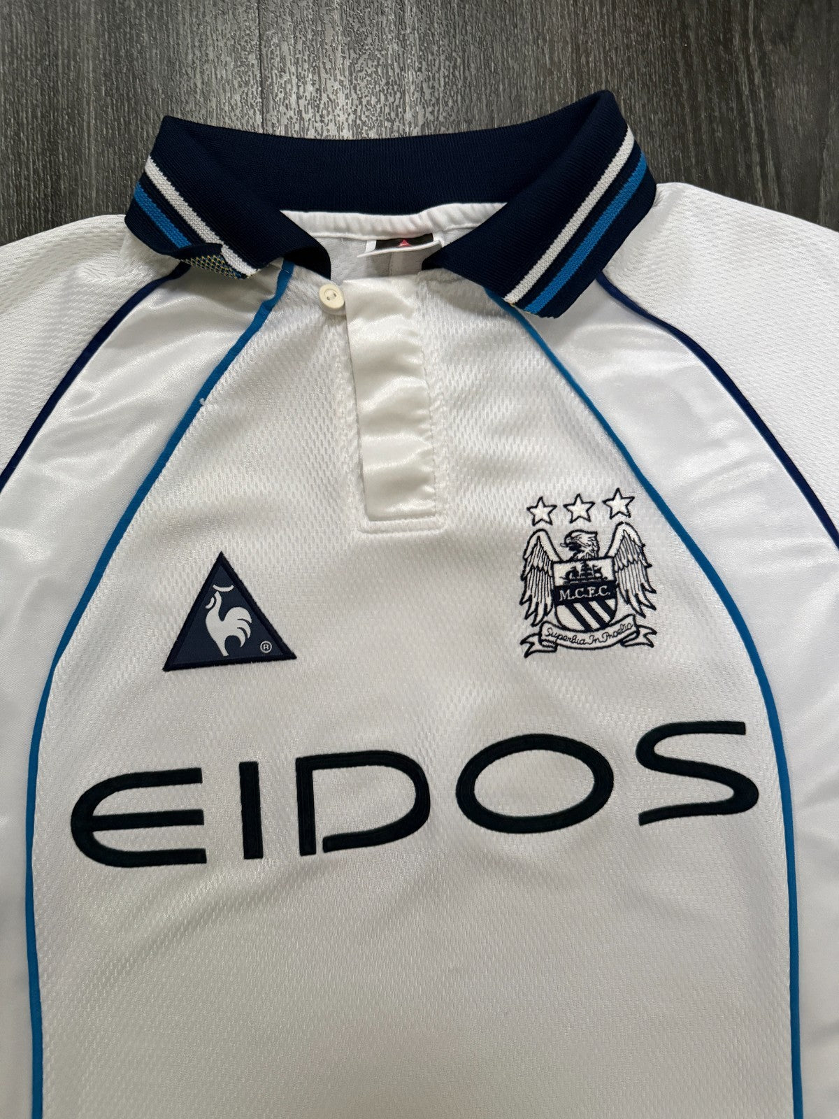 Original Le Coq Sportif Manchester City 1999/2000 Away Shirt Mens Medium1