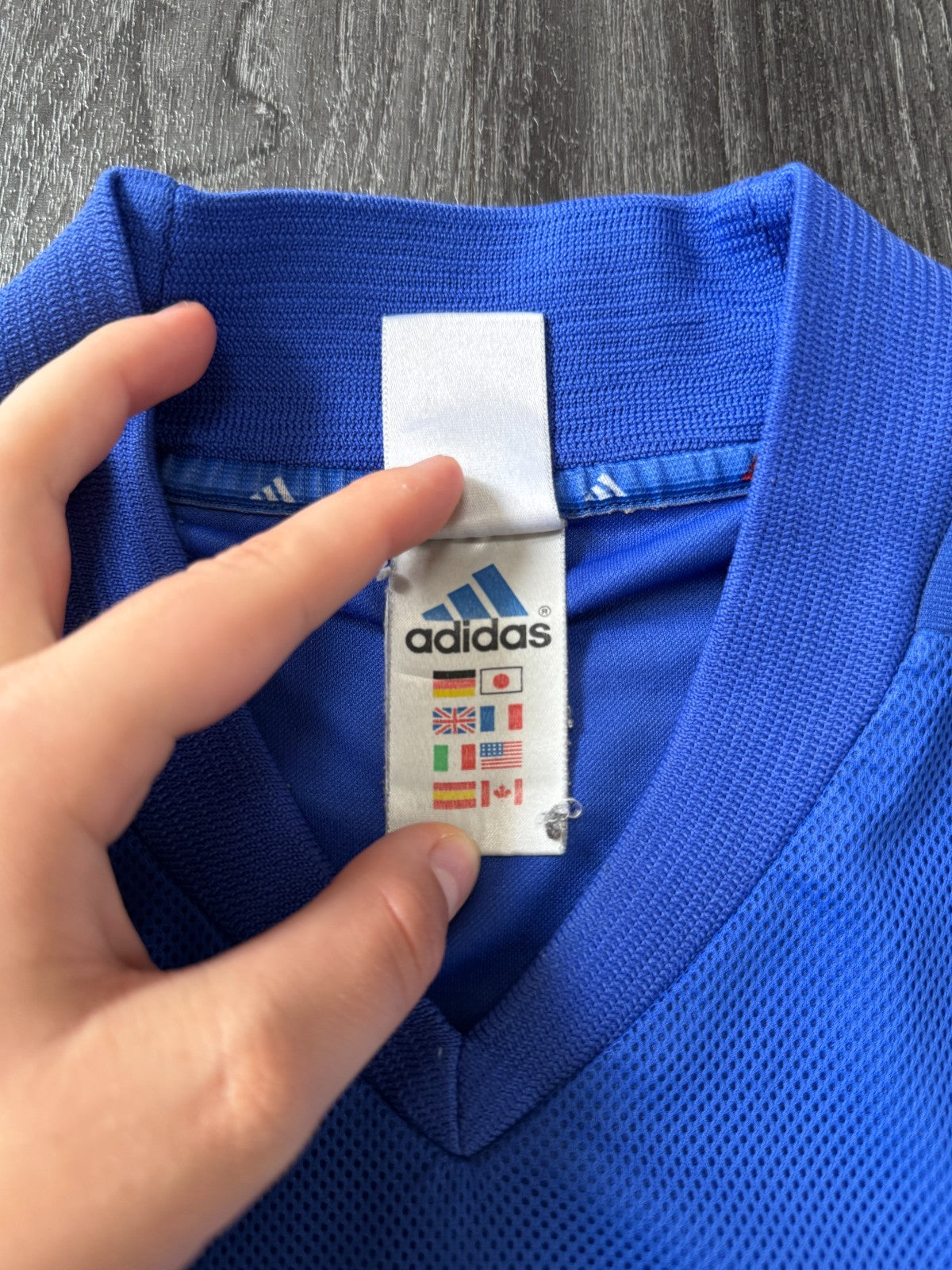 Original Authentic Adidas France Football 2002 Home Shirt Mens Extra Large2