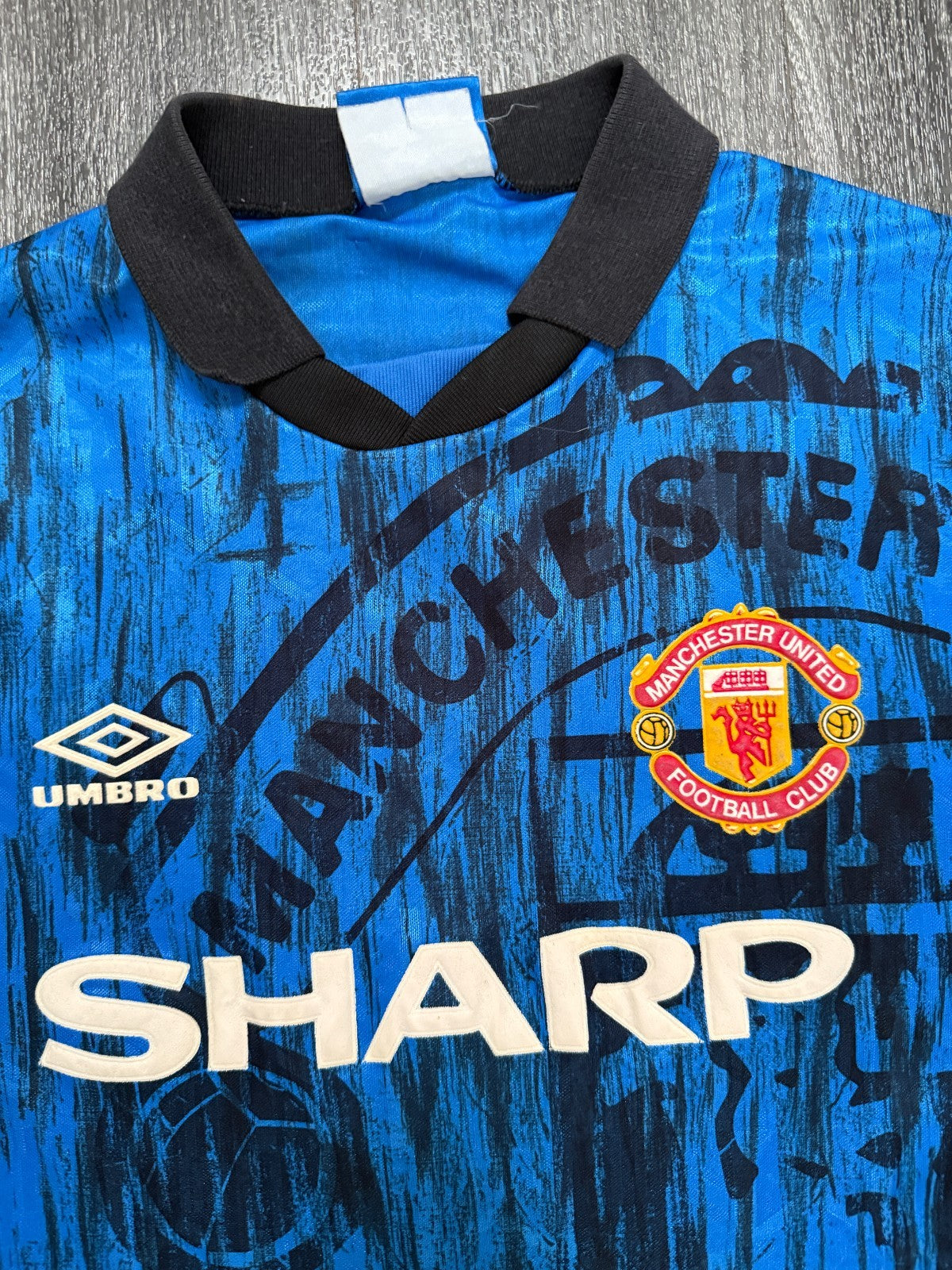 Original Umbro Manchester United 1992/1993 Away Shirt Mens Extra Large XL1