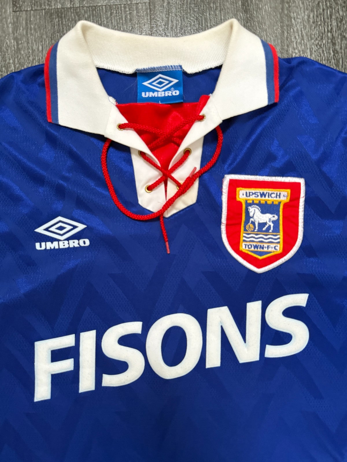 Original Umbro Ipswich Town 1992/1993 Home Shirt Mens Large1