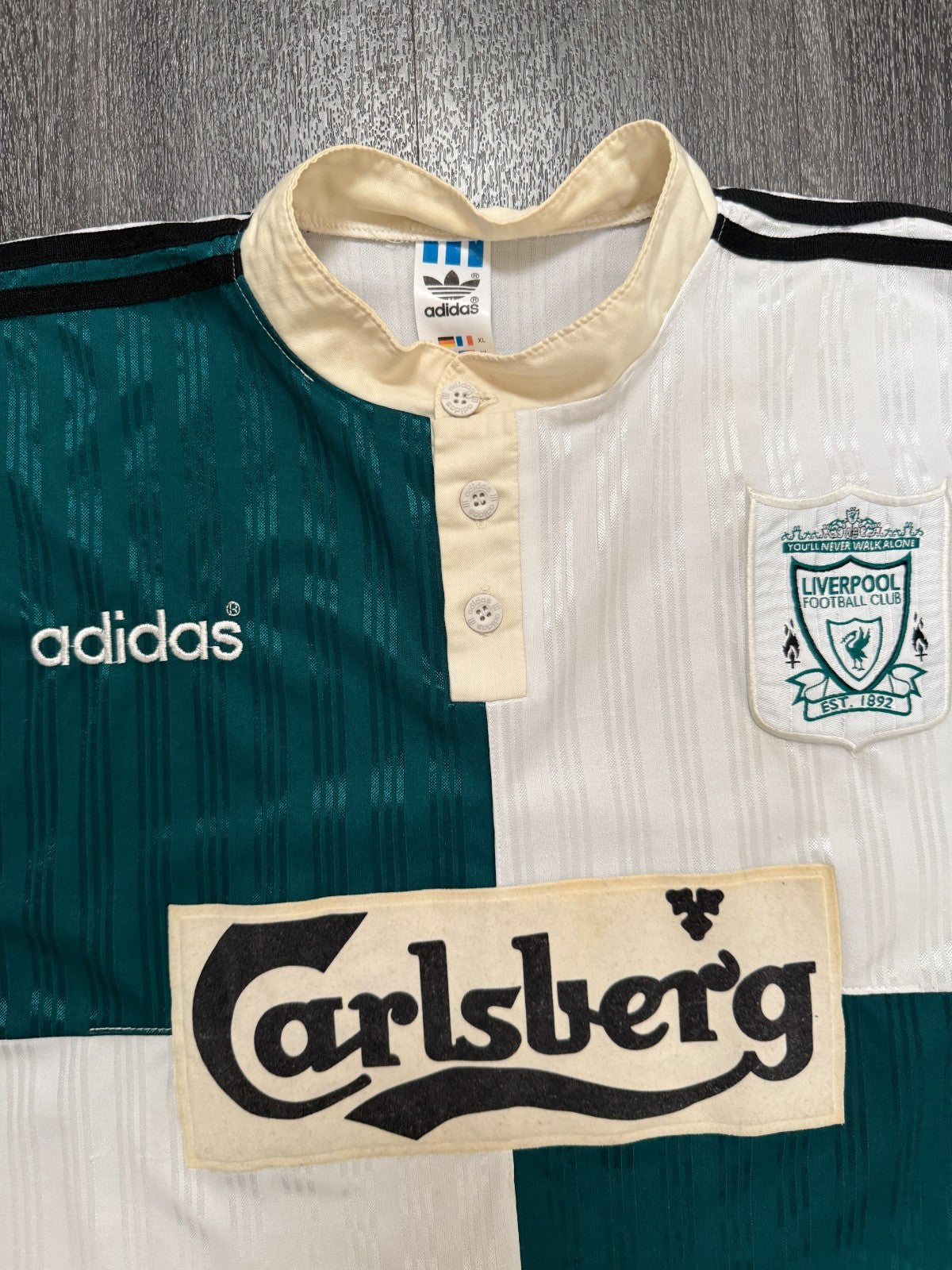 Original Adidas Liverpool 1995/1996 Away Shirt Mens Extra Large XL1
