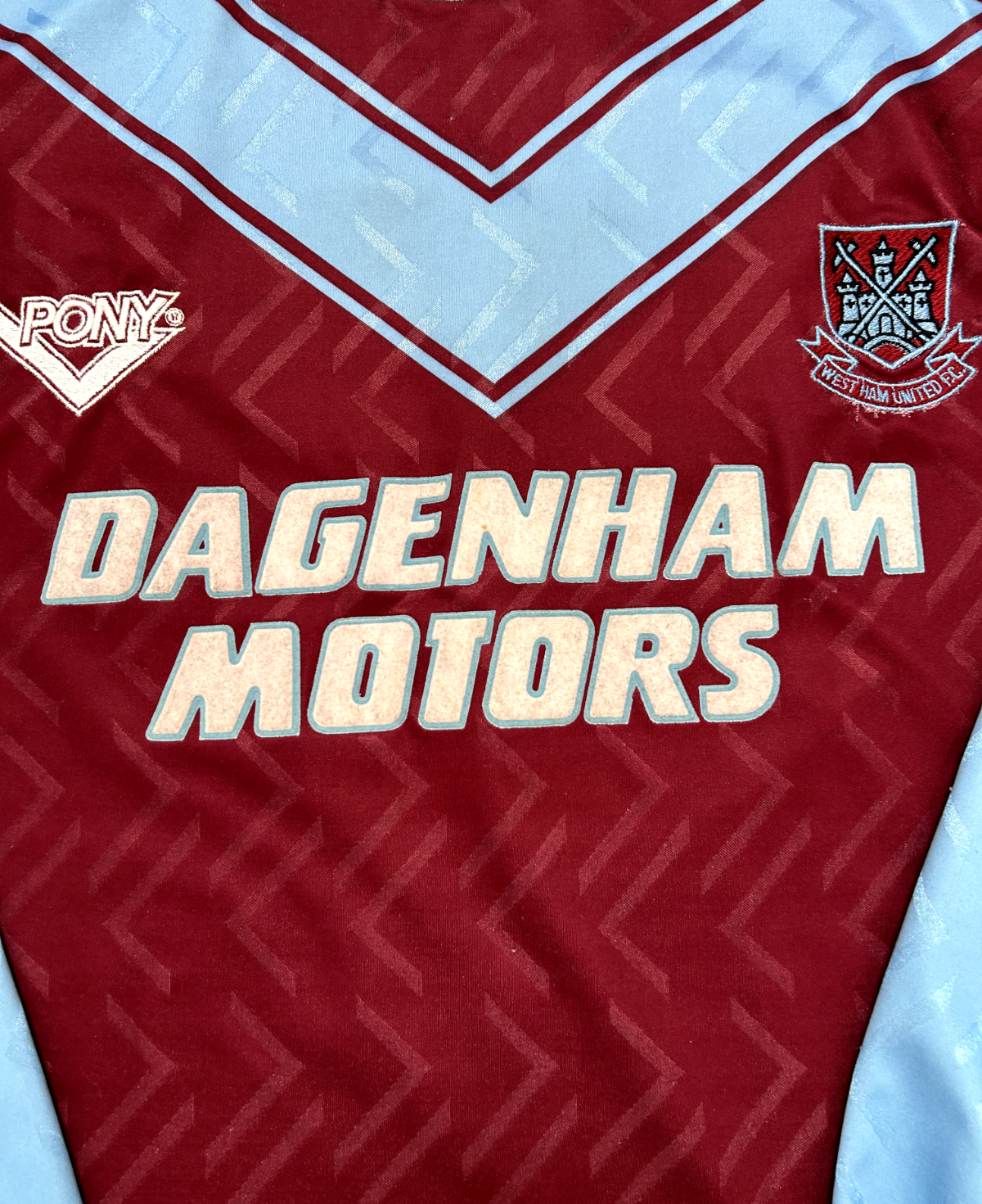 Authentic Pony West Ham United 1993/1994 Home Shirt Long Sleeve Rush 282