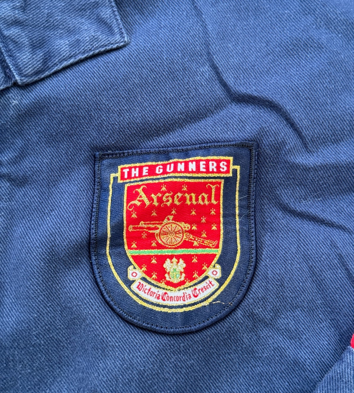 Original Authentic Nike Arsenal 1995/1996 Denim Drill Top Jacket Mens XL3