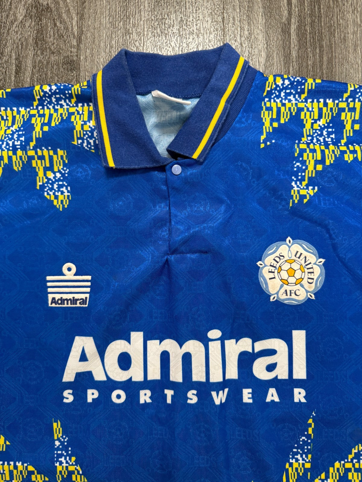 Original Authentic Admiral Leeds United 1992/1993 Away Shirt Mens Medium1