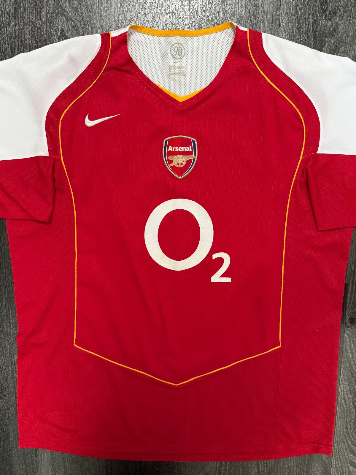 Original Nike Arsenal 2004/2005 Home Shirt Mens 2XL XXL0