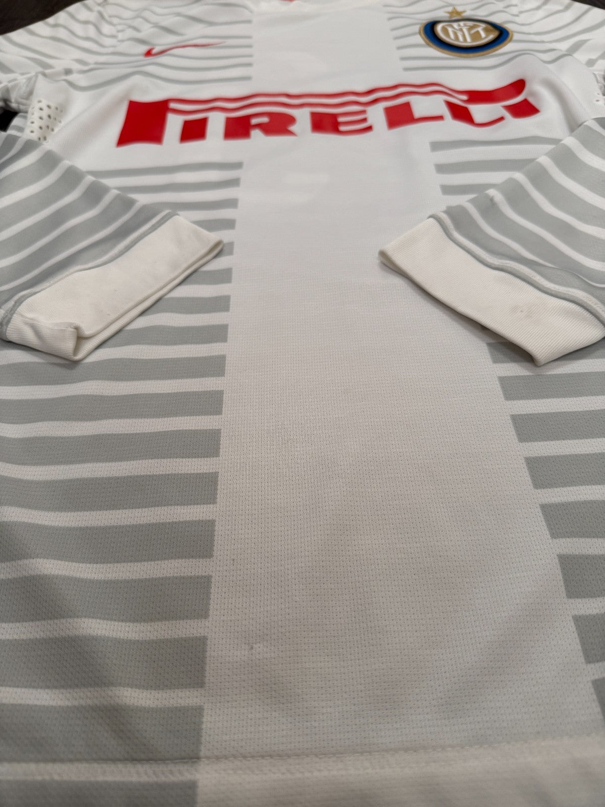 PLAYER ISSUE Nike Inter Milan 2014/2015 Long Sleeve Away Shirt Mens Medium M5