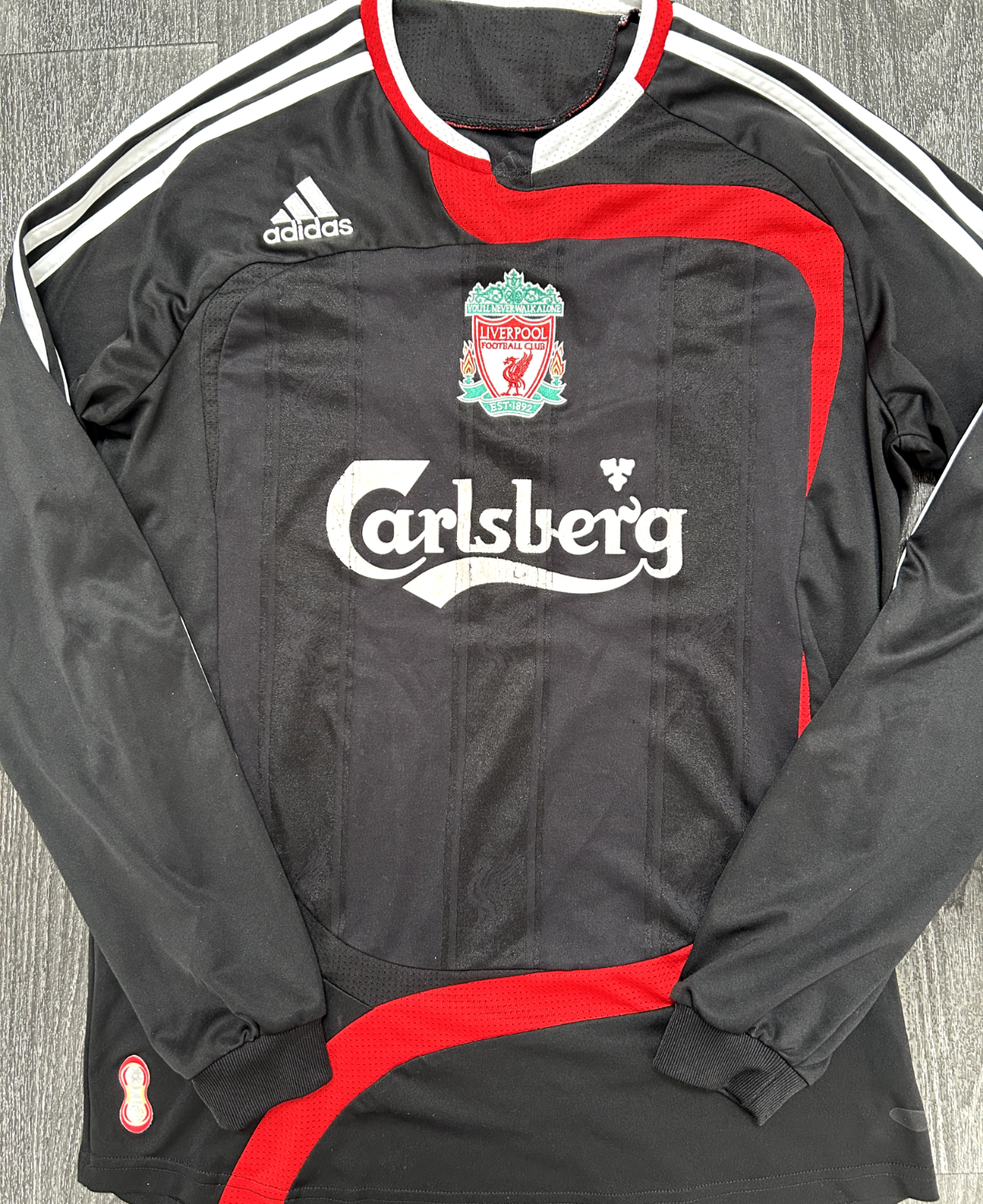 Original Authentic Adidas Liverpool 2007/2008 Long Sleeve Third Shirt Mens Small0