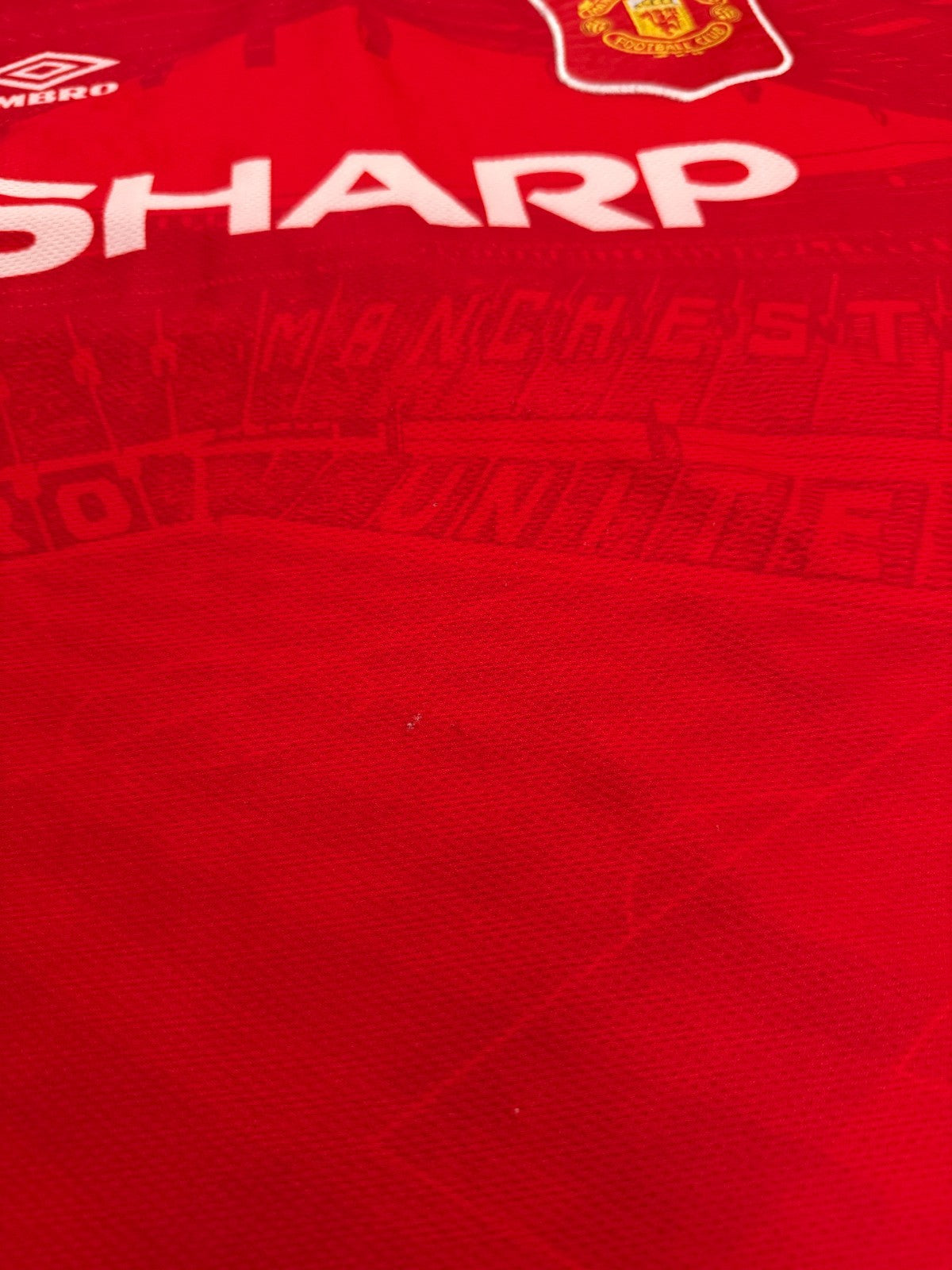 Original Umbro Manchester United 1994/1995 Home Shirt Mens Extra Large XL3