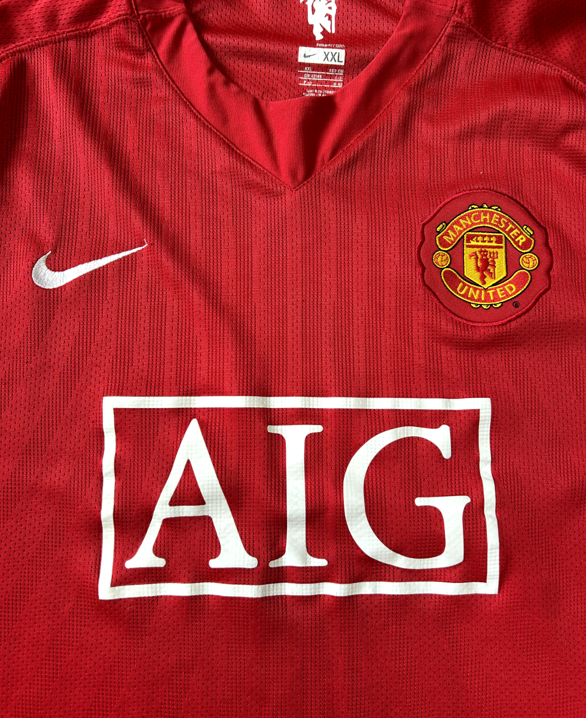 Original Authentic Nike Manchester United 2007/2008 Home Shirt XXL Mens1