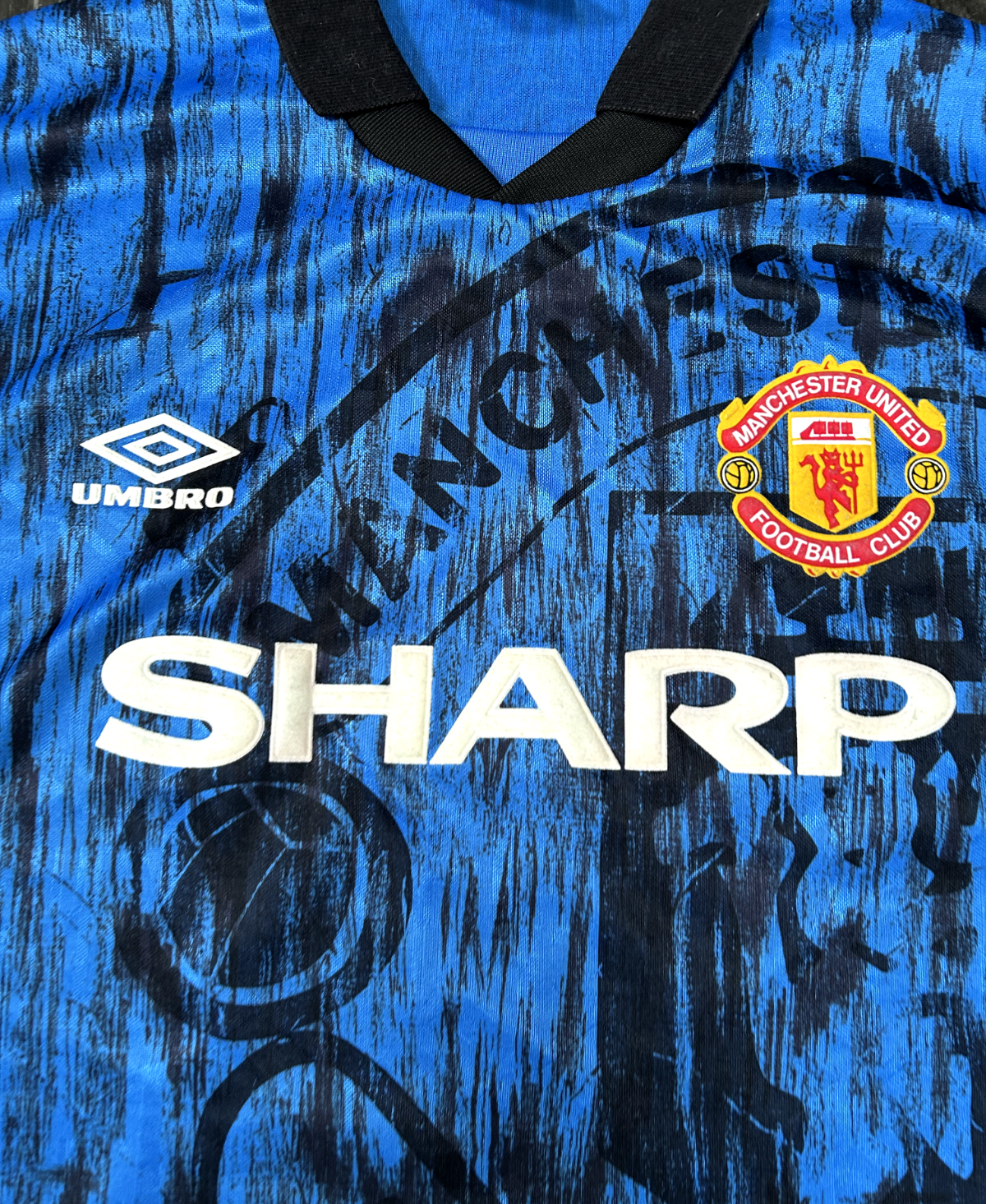 Original Authentic Umbro Manchester United 1992/1993 Away Shirt Extra Large Mens1