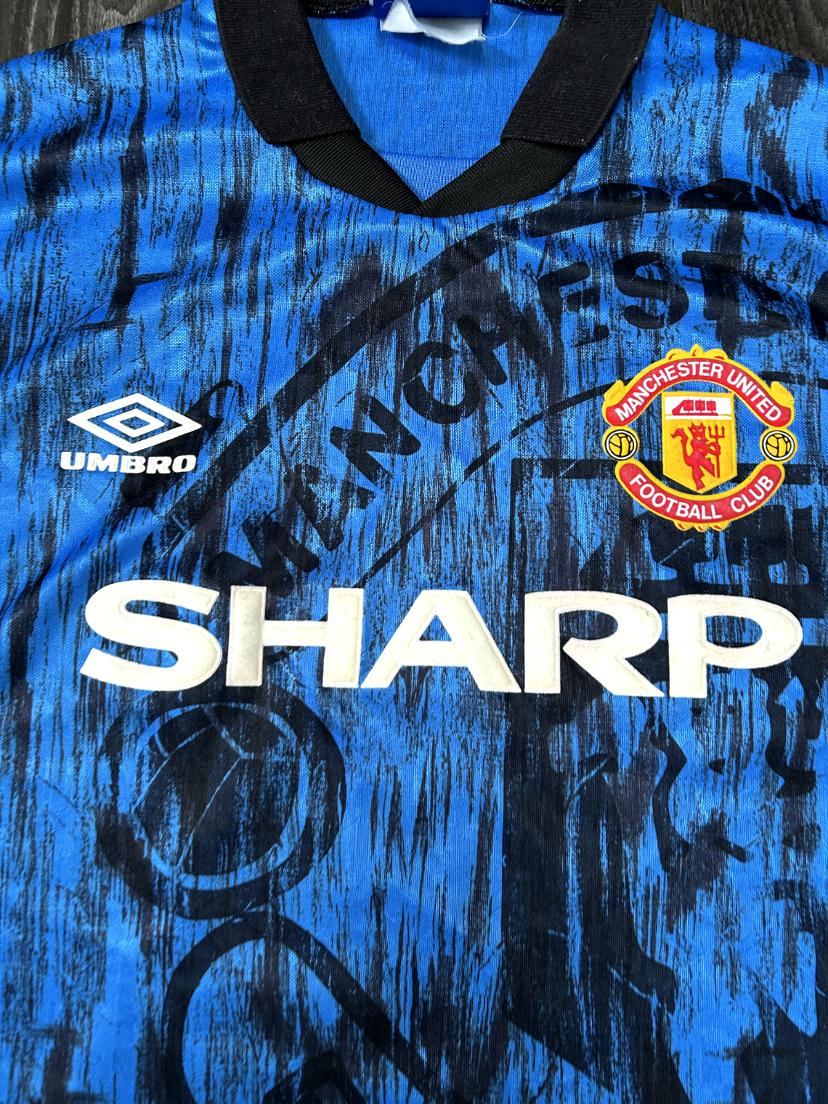 Original Authentic Umbro Manchester United 1992/1993 Away Shirt Extra Large Mens1
