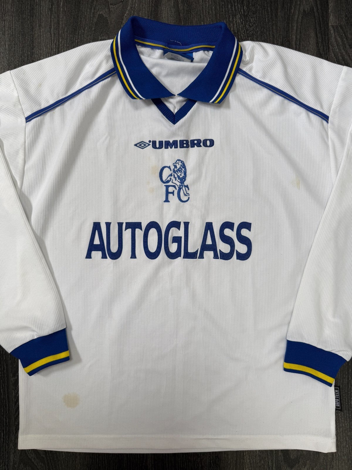 Original Umbro Chelsea 1998/1999 Long Sleeve Away Shirt Mens Medium0