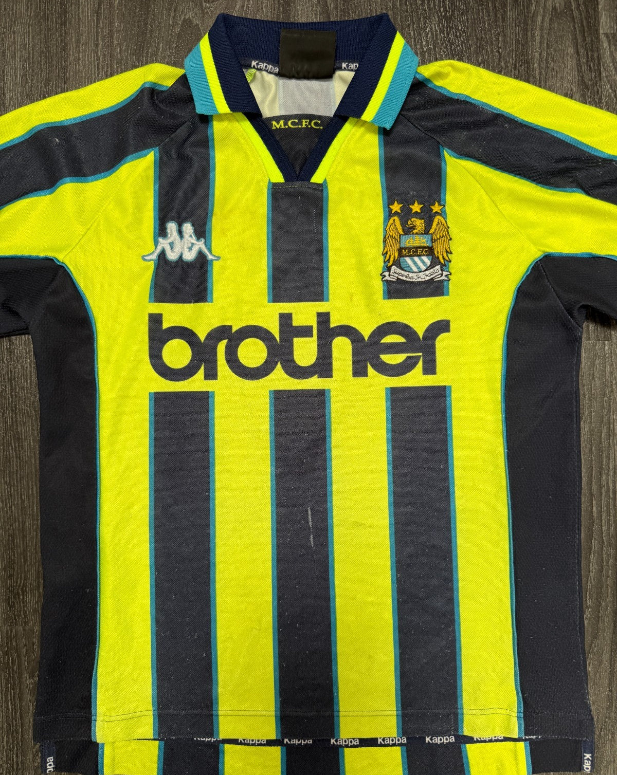 Original Kappa Manchester City 1998/1999 Away Shirt Mens Small0