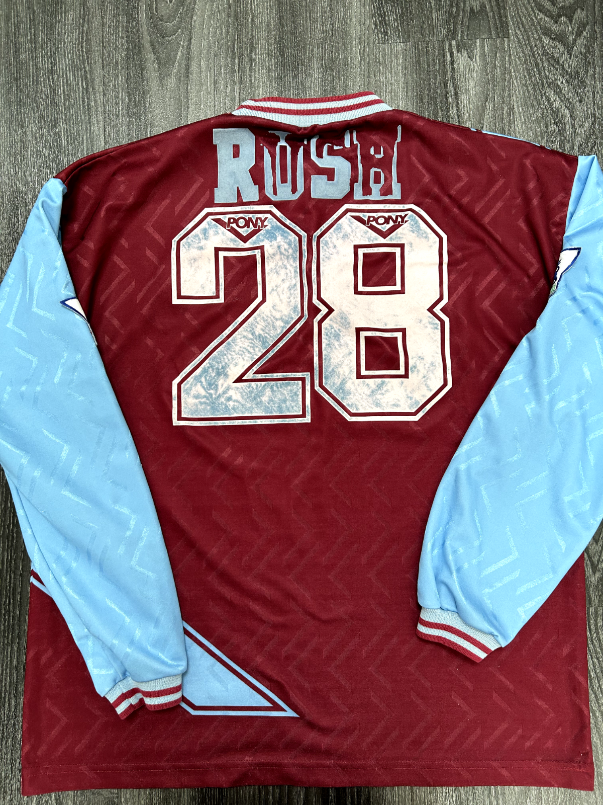 Authentic Pony West Ham United 1993/1994 Home Shirt Long Sleeve Rush 281