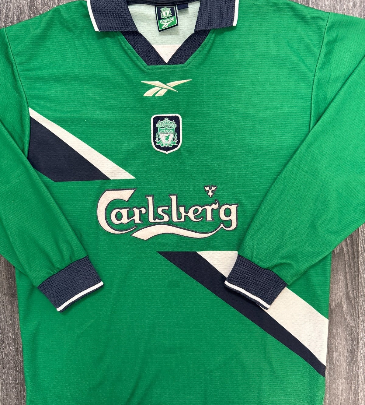 Original Reebok Liverpool 1999/2000 Long Sleeve Away Shirt Mens Small0