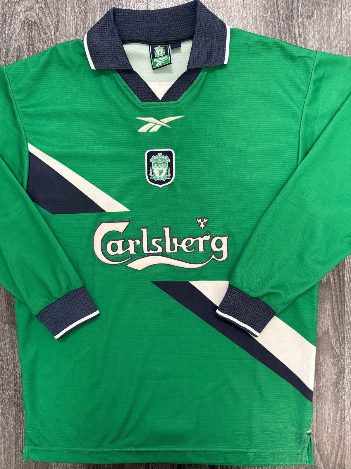 Original Reebok Liverpool 1999/2000 Long Sleeve Away Shirt Mens Small0