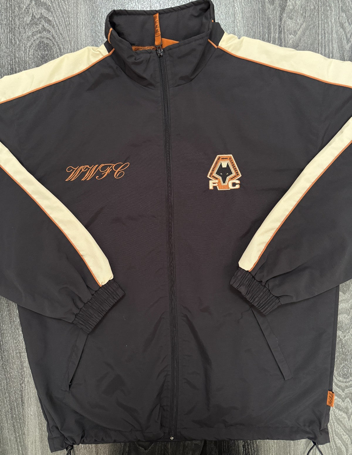 Original Wolverhampton Wanderers Wolves 2000/2001 Track Jacket Mens Large0