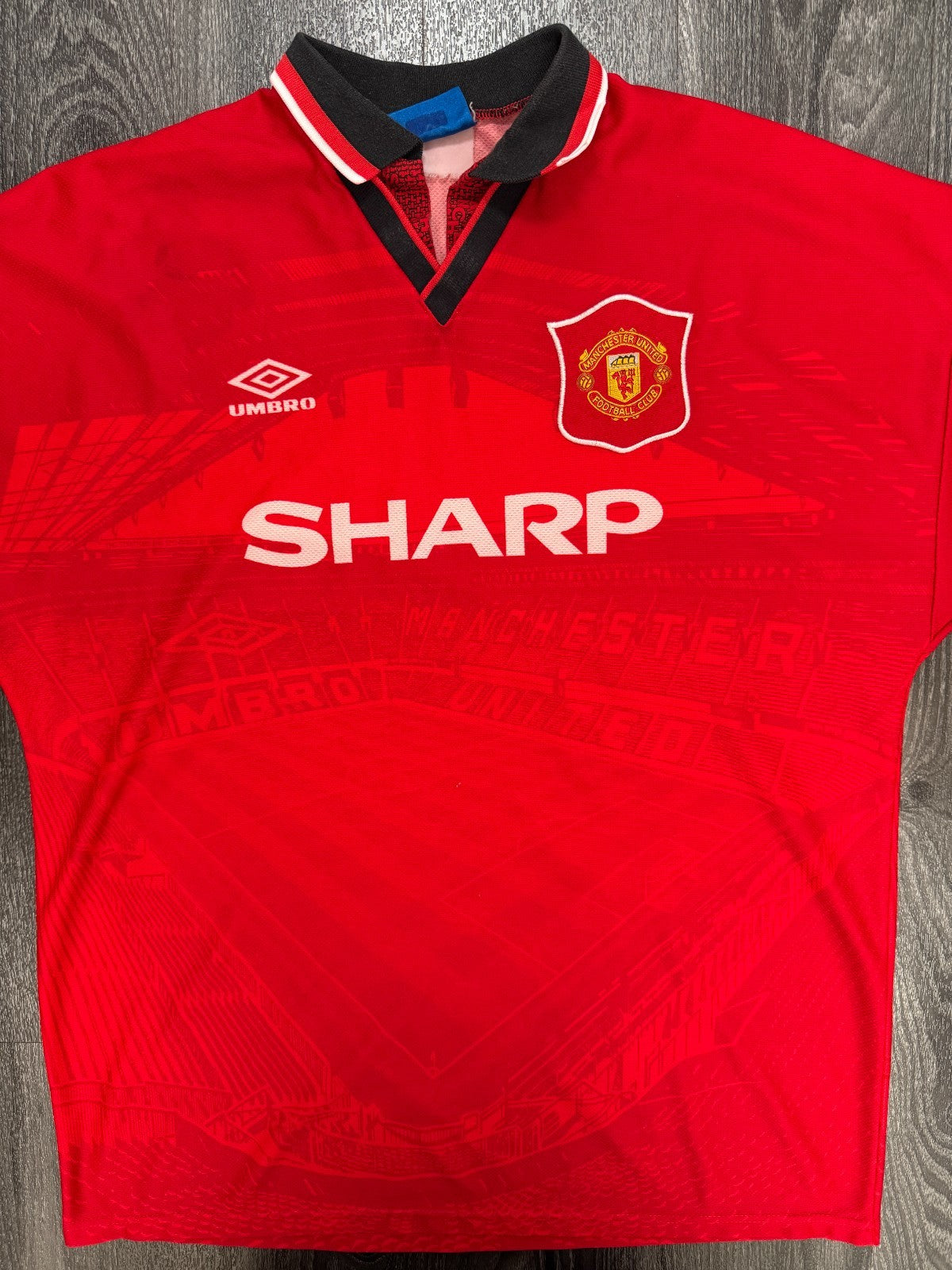 Original Umbro Manchester United 1994/1995 Home Shirt Mens Extra Large XL0