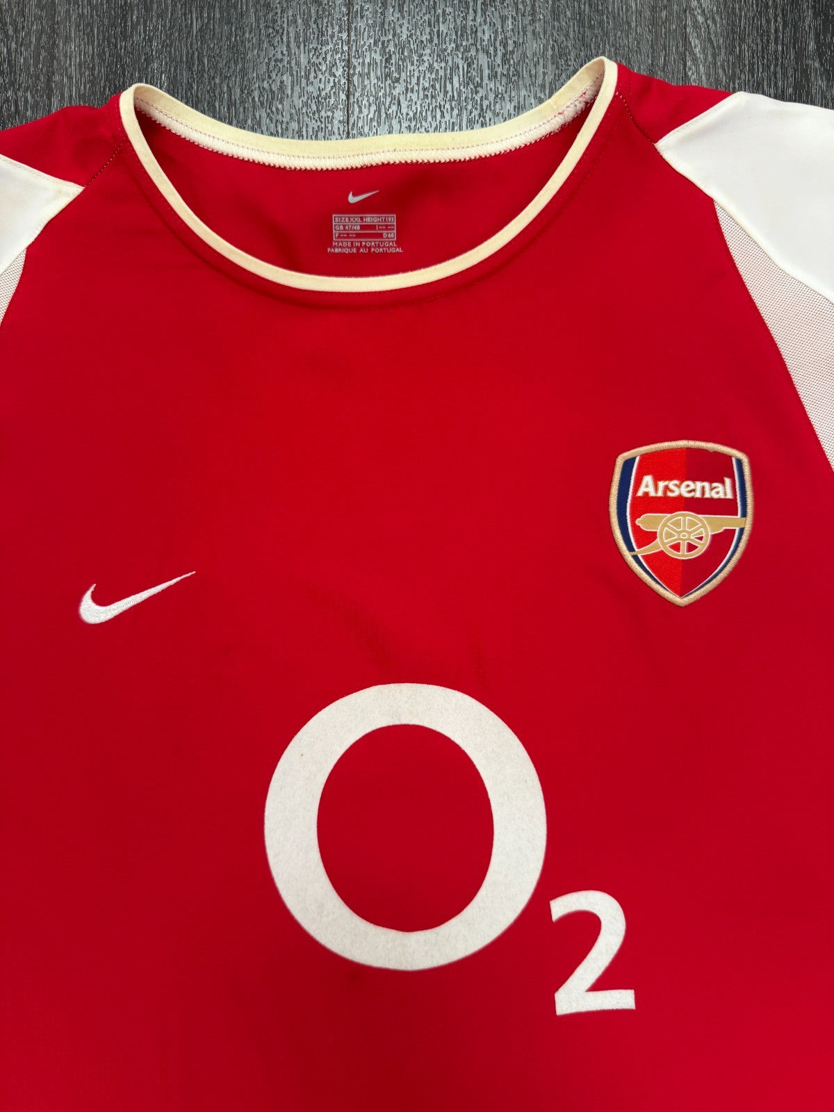 Original Nike Arsenal 2002/2003 Home Shirt Mens XXL 2XL1