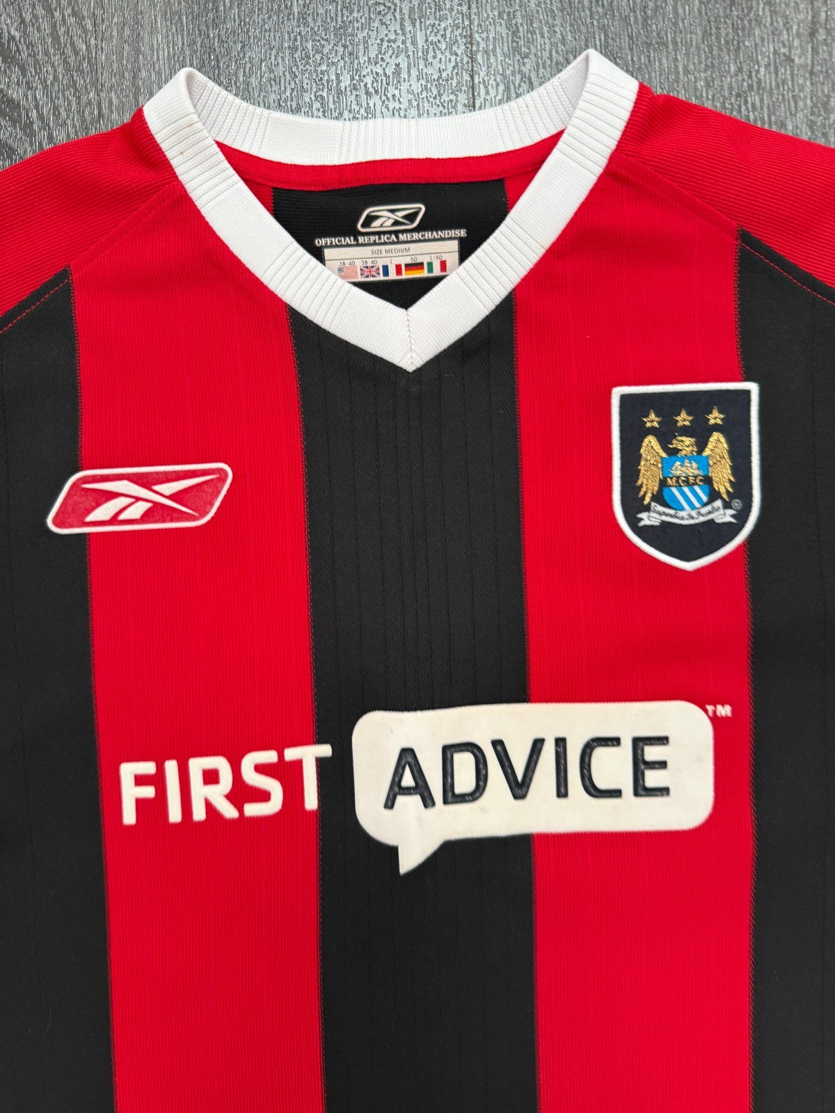 Original Reebok Manchester City 2003/2004 Away Shirt Mens Medium M1