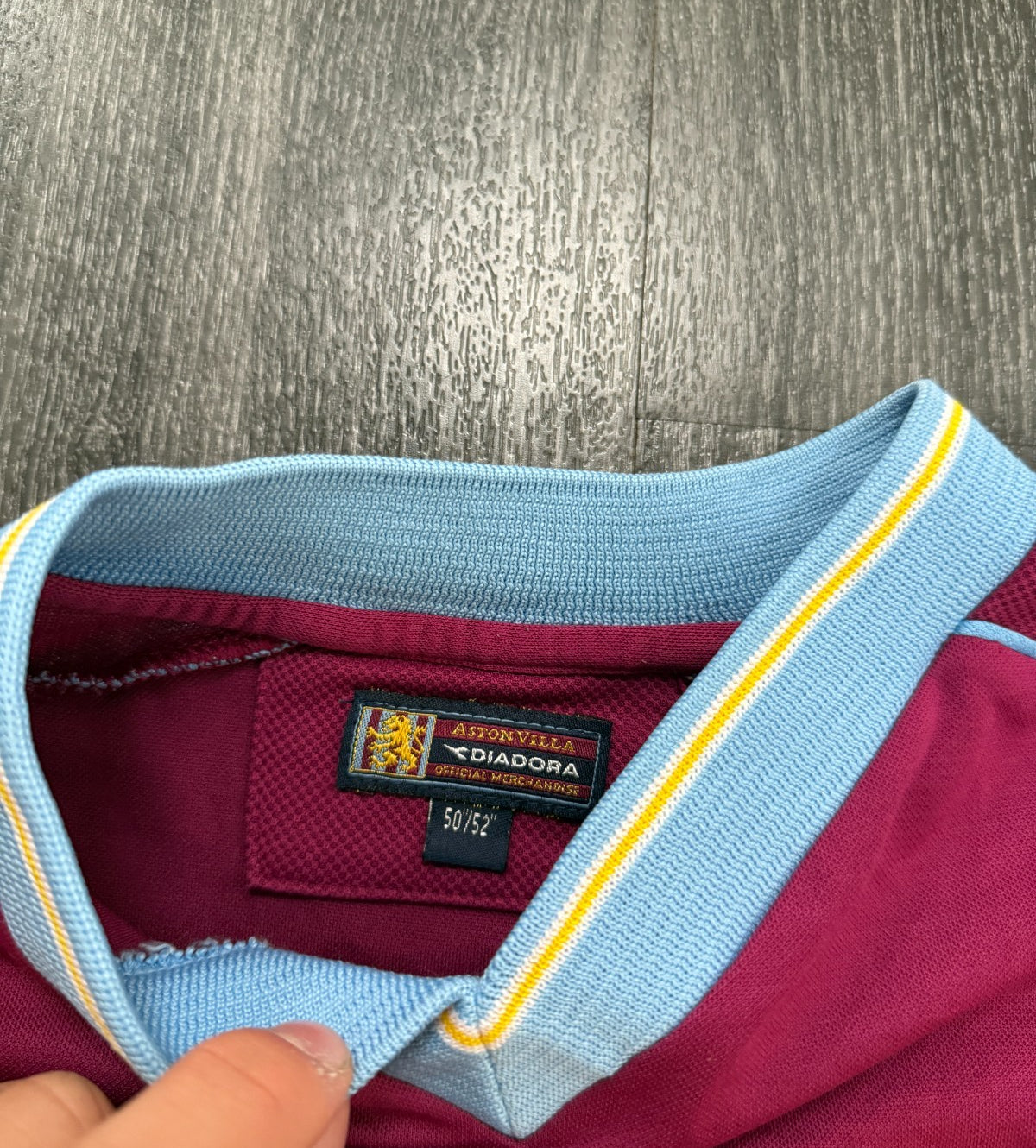 Original Authentic Diadora Aston Villa 2001/2002 Home Shirt Mens XXL 2XL2
