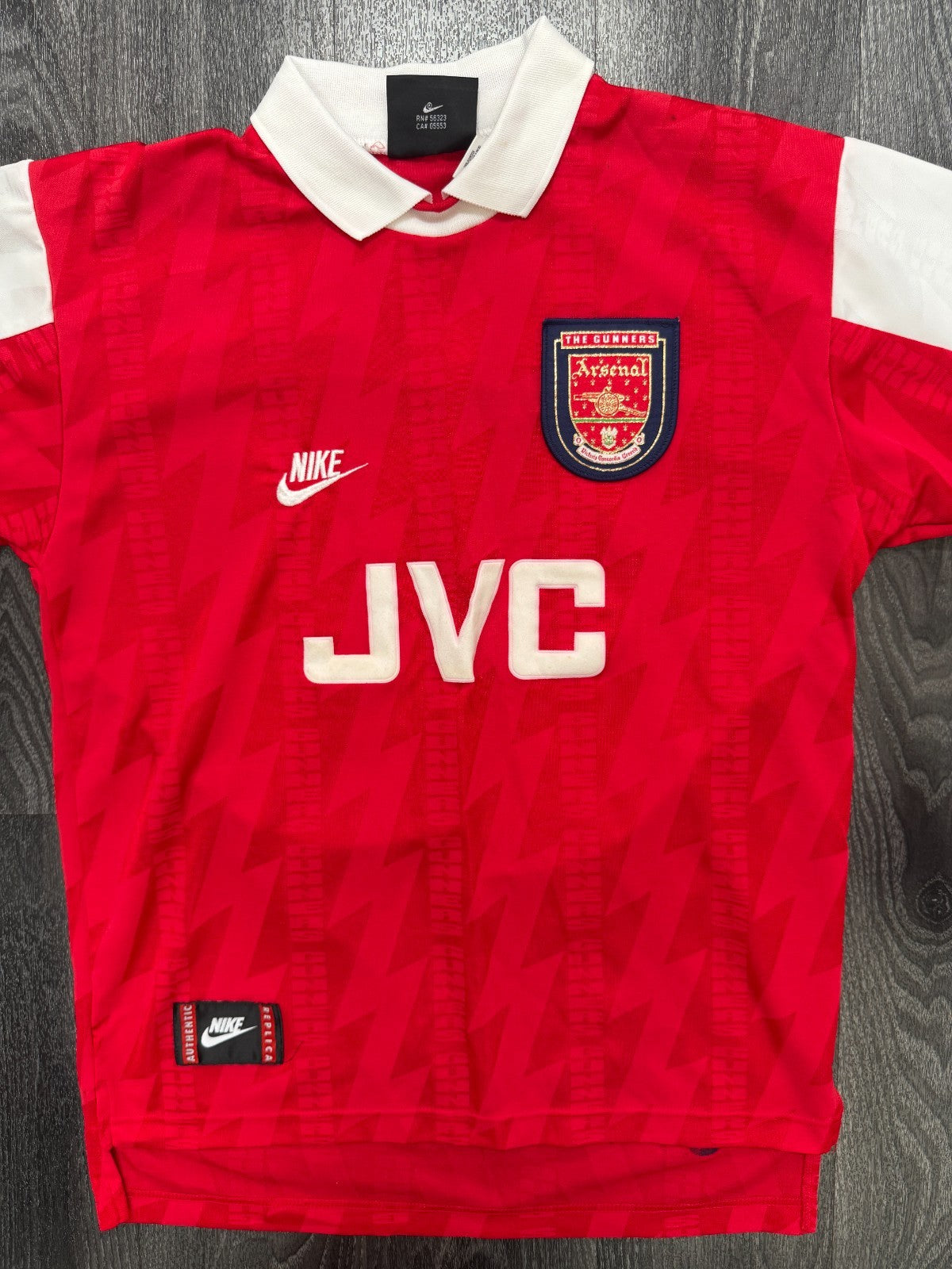 Original Nike Arsenal 1994/1995 Home Shirt SHWARZ 15 Mens Small3