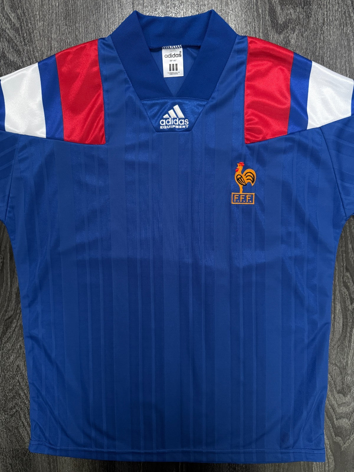 Original Adidas France 1992 Home Shirt Mens Medium M0