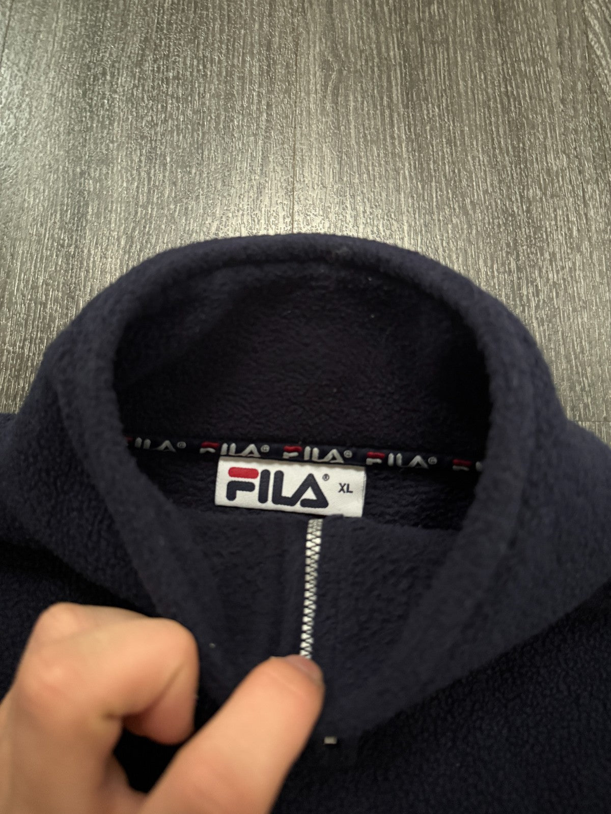 Original Fila West Ham United 1999/2000 Fleece Quarter Zip Mens XL2