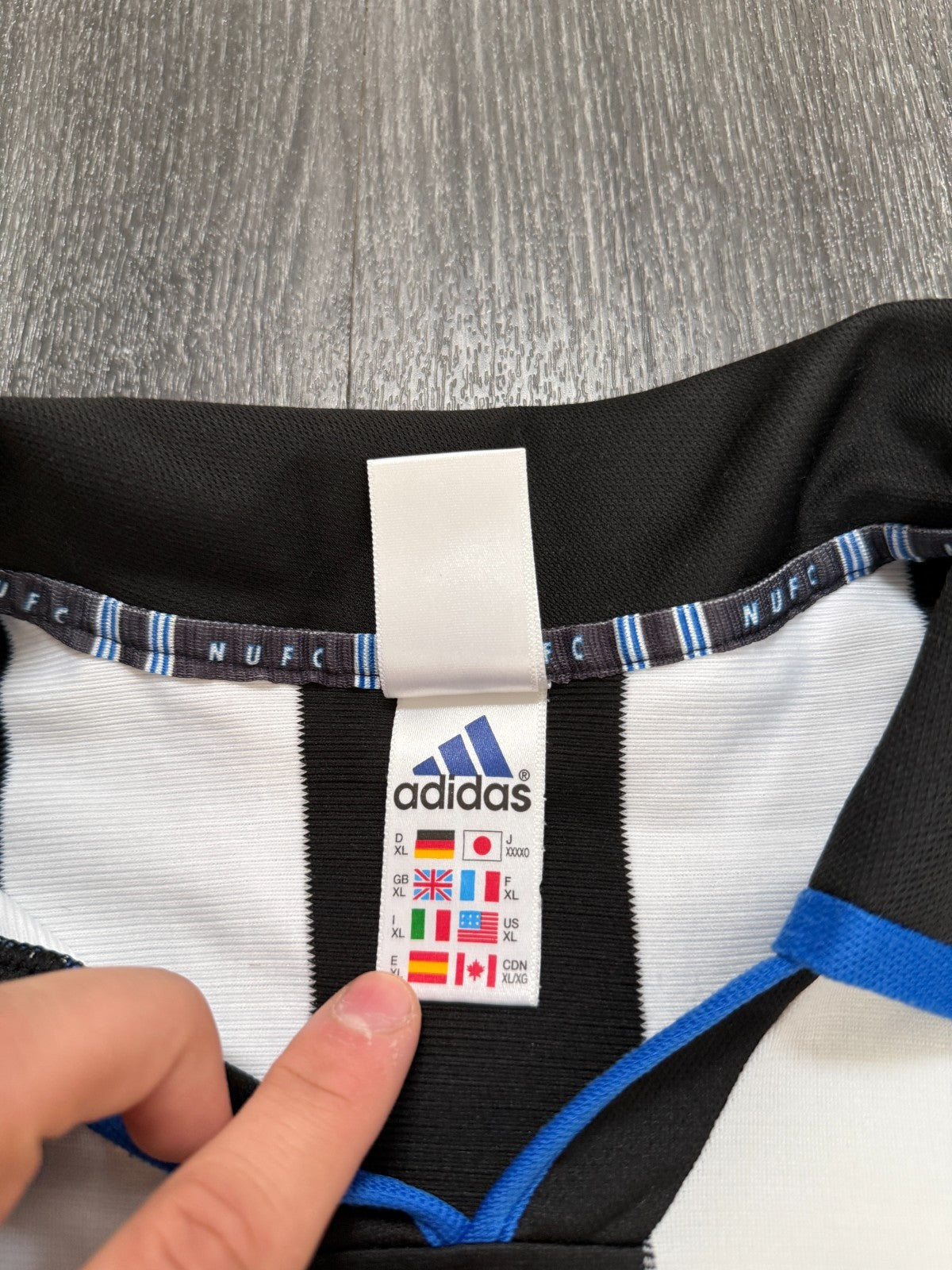 Original Adidas Newcastle United 1999/2000 Home Shirt Mens Extra Large3
