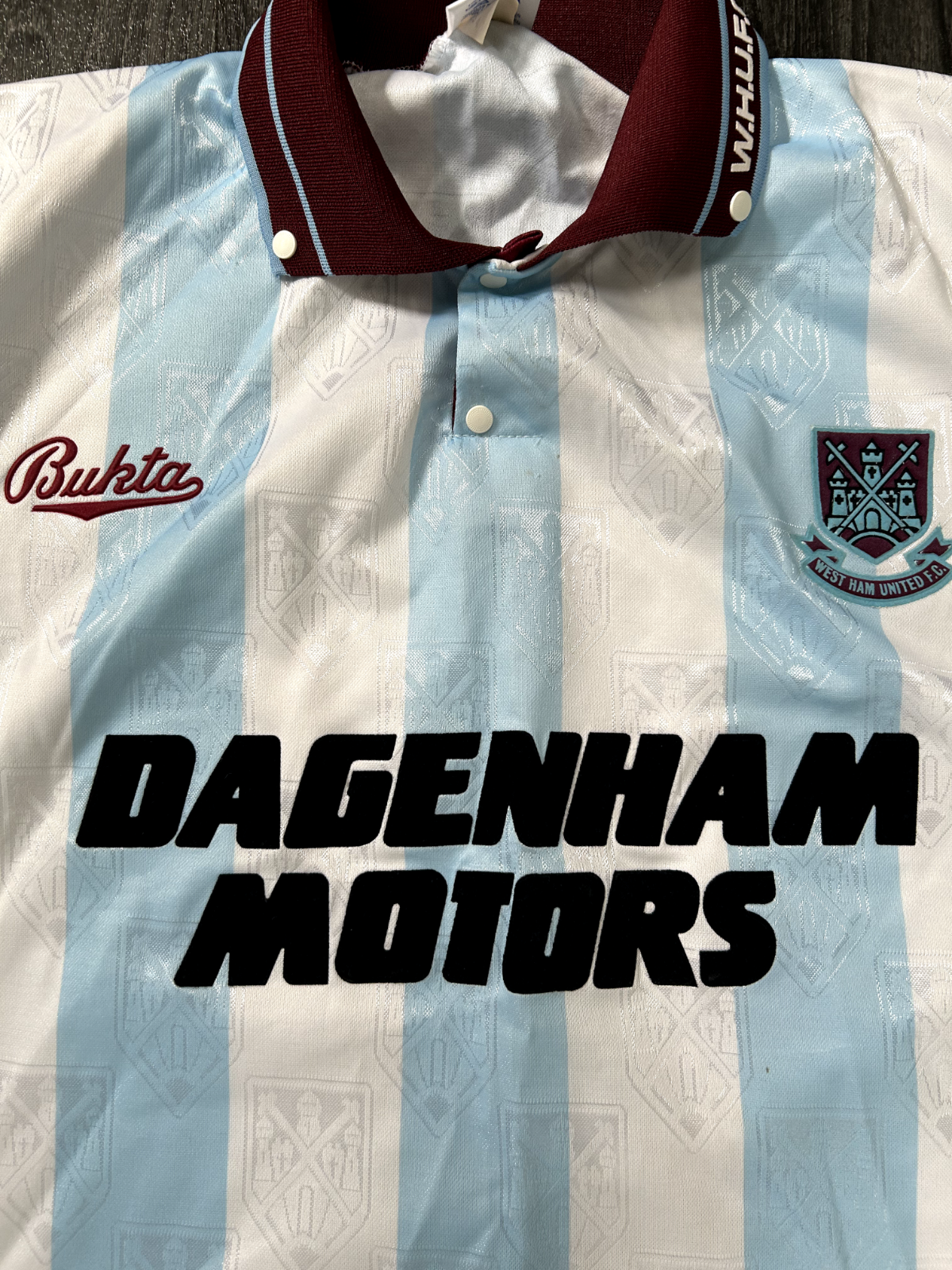 Original Authentic Bukta West Ham United 1992/1993 Away Shirt Extra Large Mens1