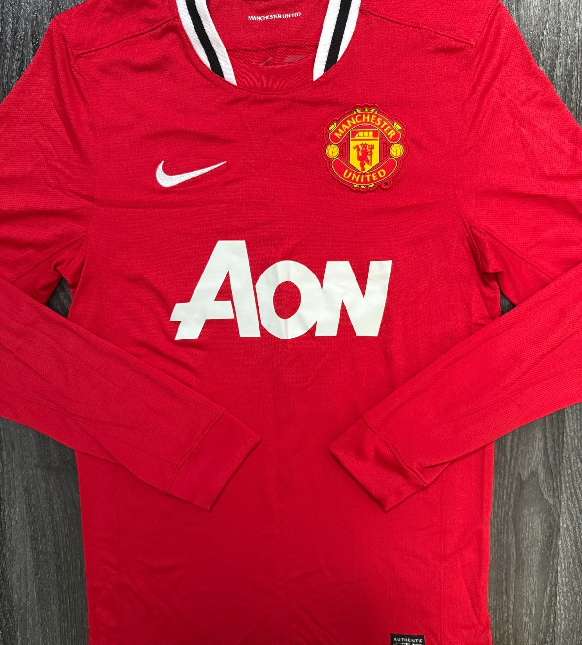 Nike Manchester United 2011/2012 Long Sleeve Home Shirt OWEN 7 Mens Small S3