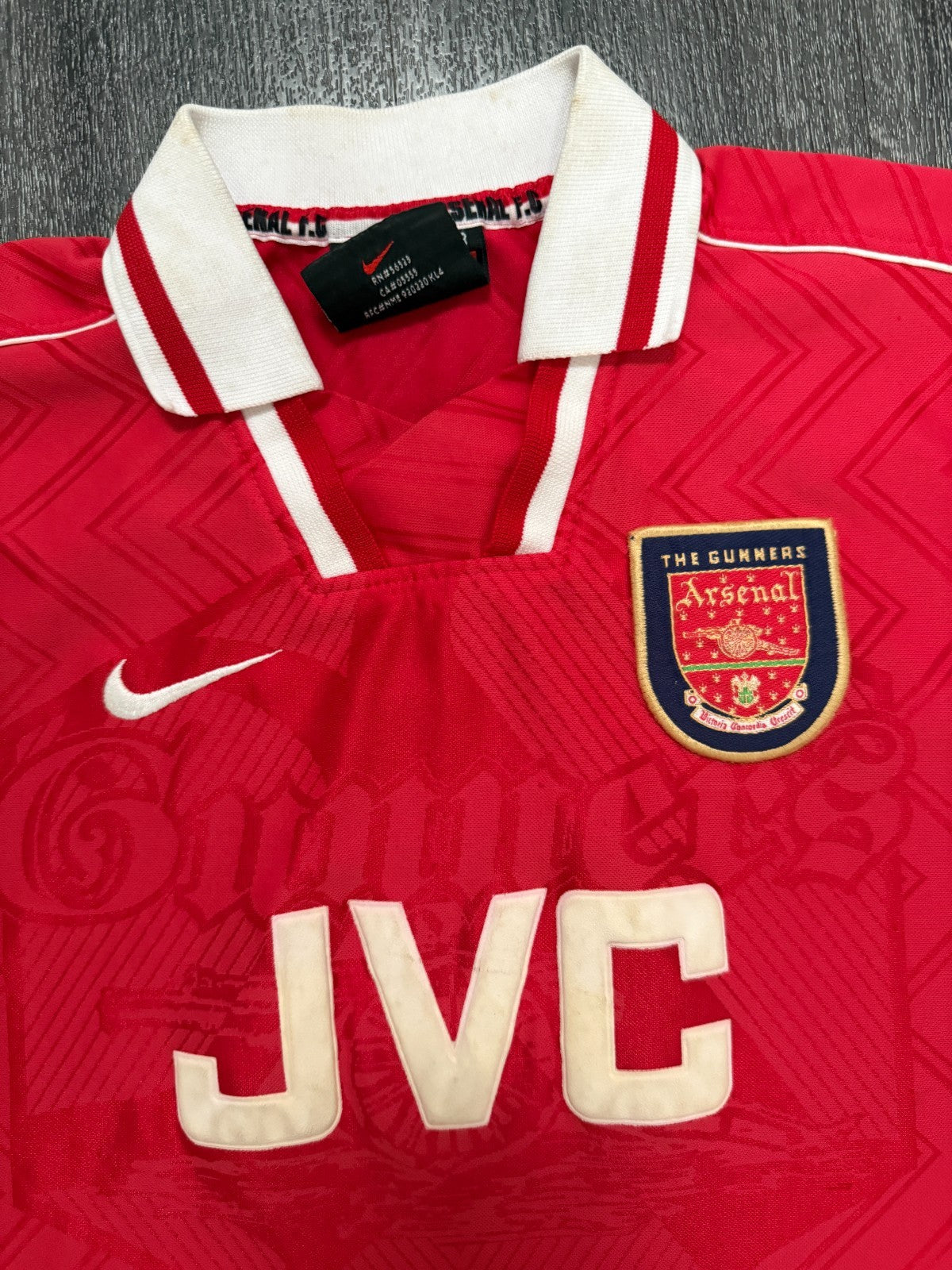 SIGNED Nike Arsenal 1996/1997 Home Shirt Mens Small S1
