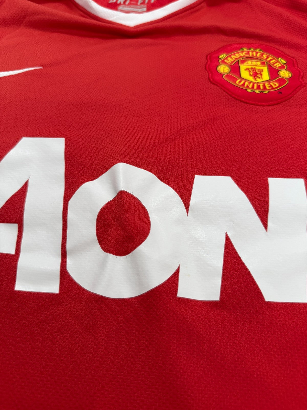 Original Authentic Nike Manchester United 2010/2011 Home Shirt Mens Medium5