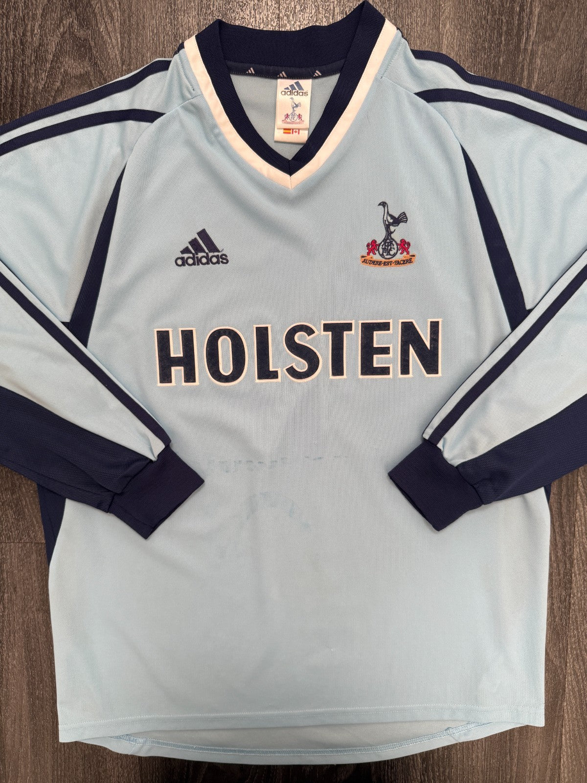 Original Adidas Tottenham Hotspur Spurs 2001/2002 Long Sleeve Away Shirt Mens M0