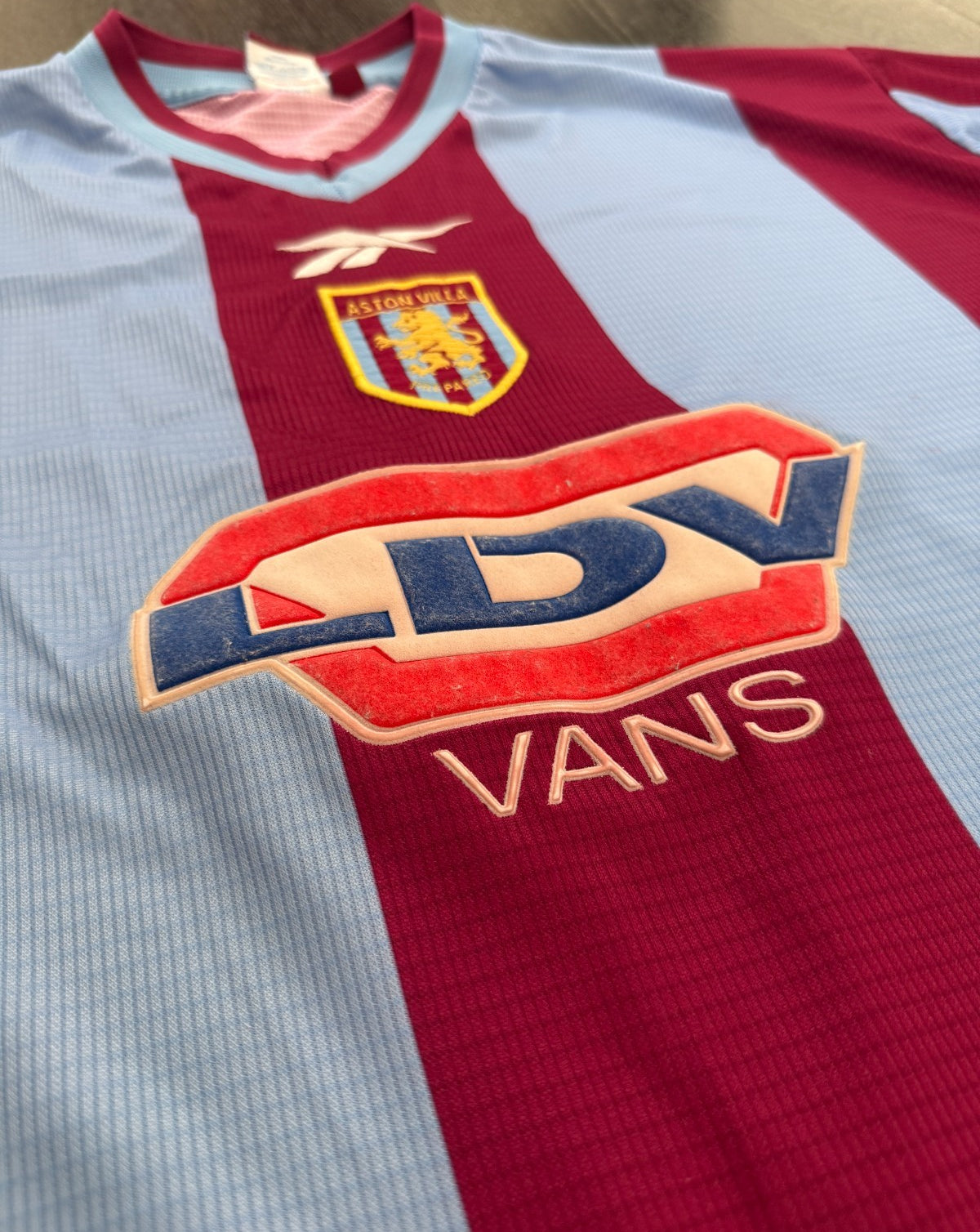 Original Authentic Reebok Aston Villa 1999/2000 Home Shirt Mens Large3