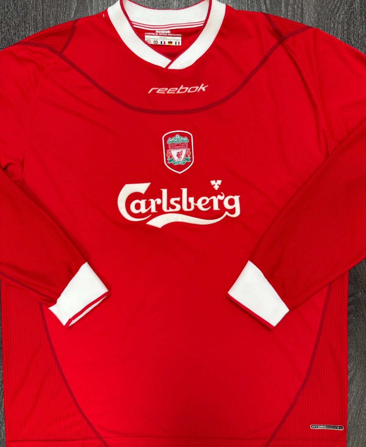 Original Reebok Liverpool 2002/2003 Long Sleeve Home Shirt Mens XXL 2XL0