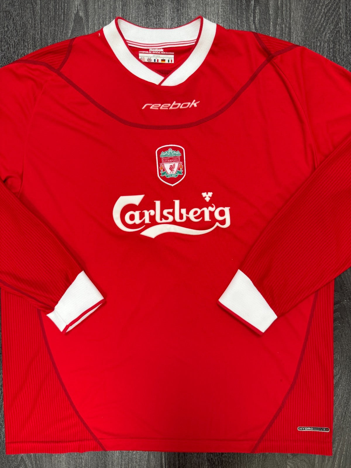 Original Reebok Liverpool 2002/2003 Long Sleeve Home Shirt Mens XXL 2XL0