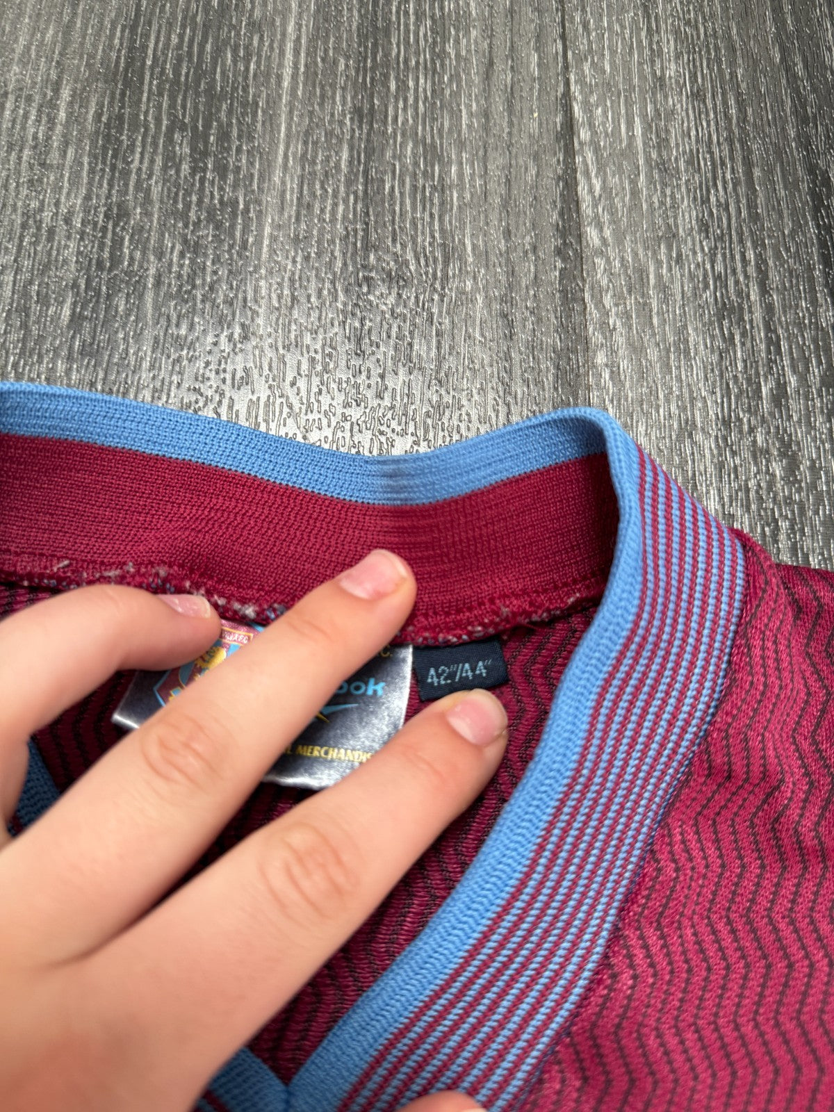 Original Authentic Reebok Aston Villa 1997/1998 Home Shirt Mens Large2