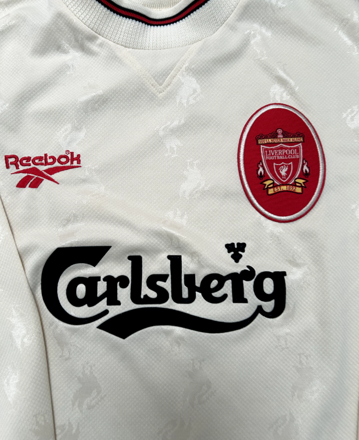 Original Authentic Reebok Liverpool 1996/1997 Away Shirt Long Sleeve Mens Medium1