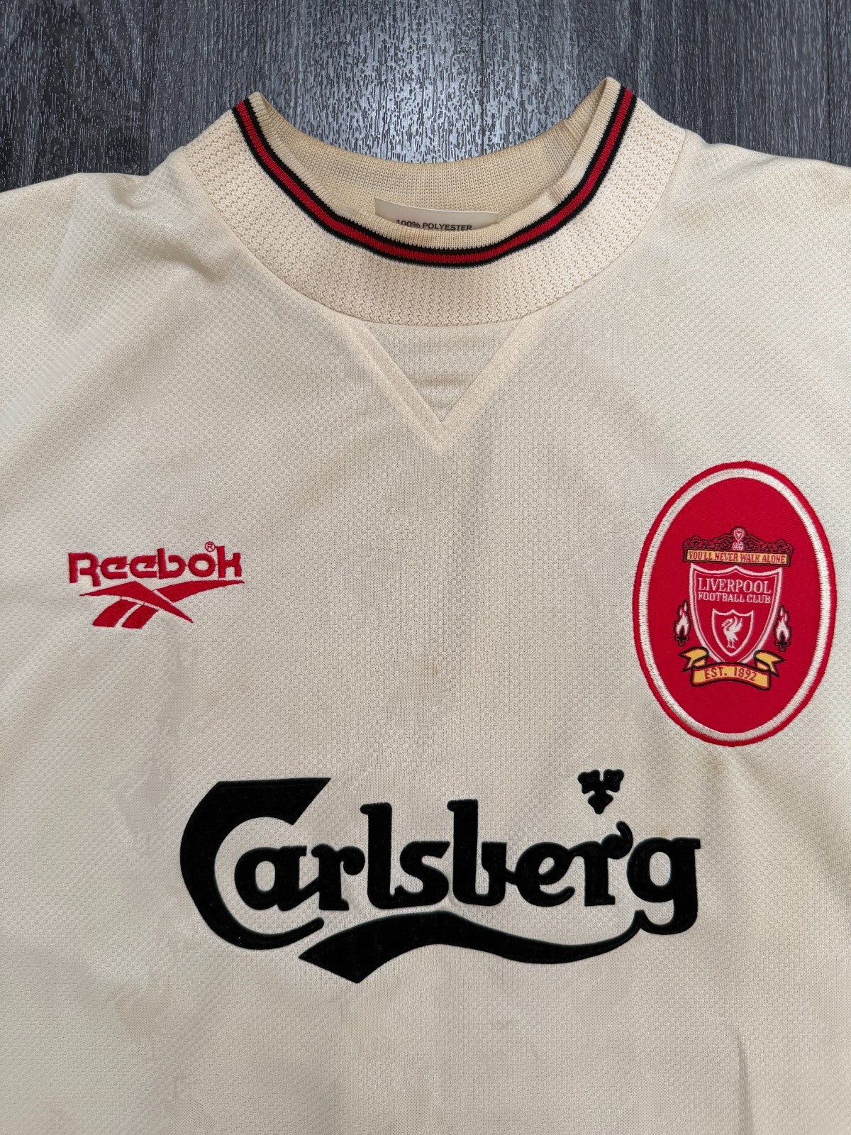 Original Authentic Reebok Liverpool 1996/1997 Home Shirt Mens Large1