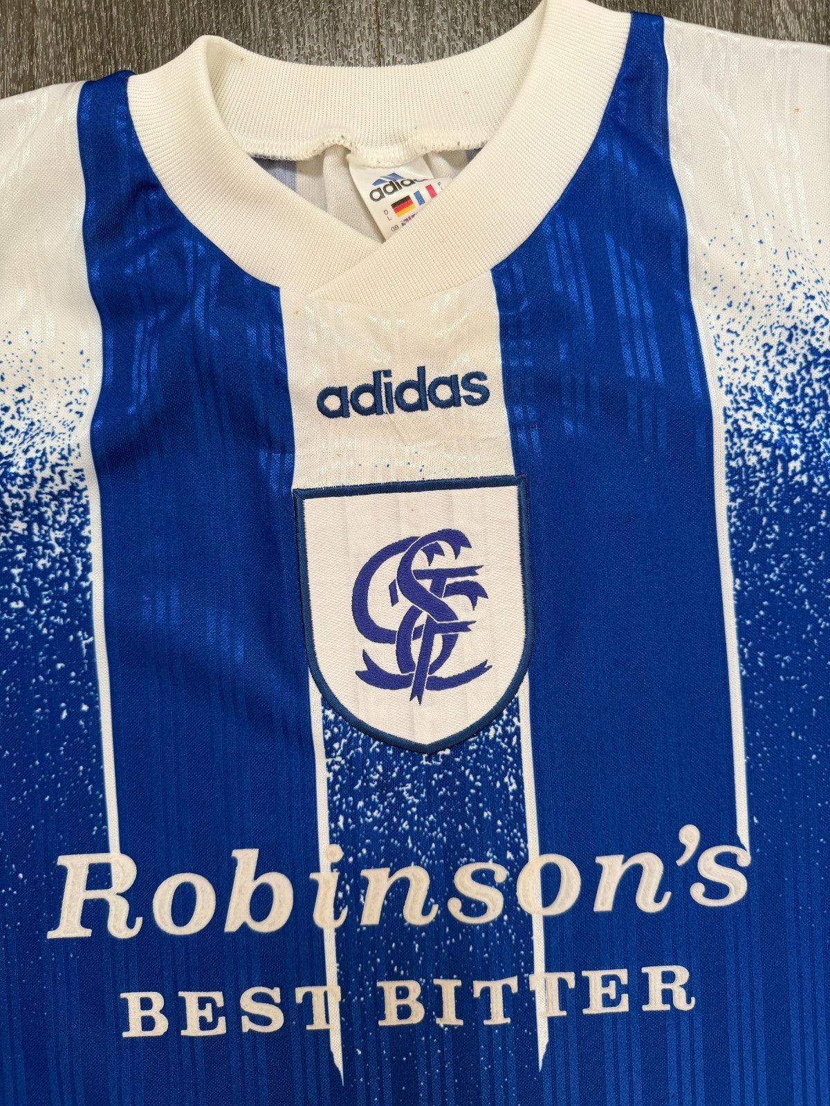 Original Adidas Stockport County 1996/1997 Home Shirt Mens Large1