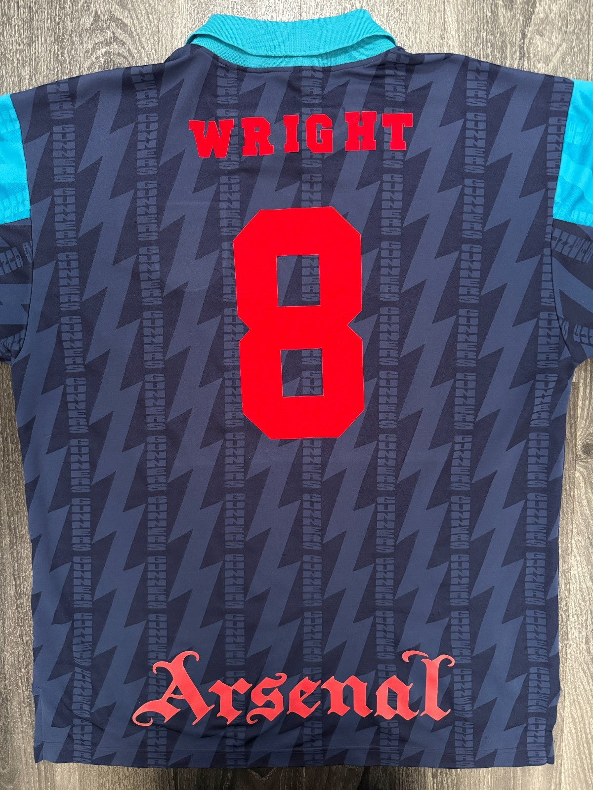 Original Nike Arsenal 1994/1995 Away Shirt WRIGHT 8 Mens Extra Large XL0