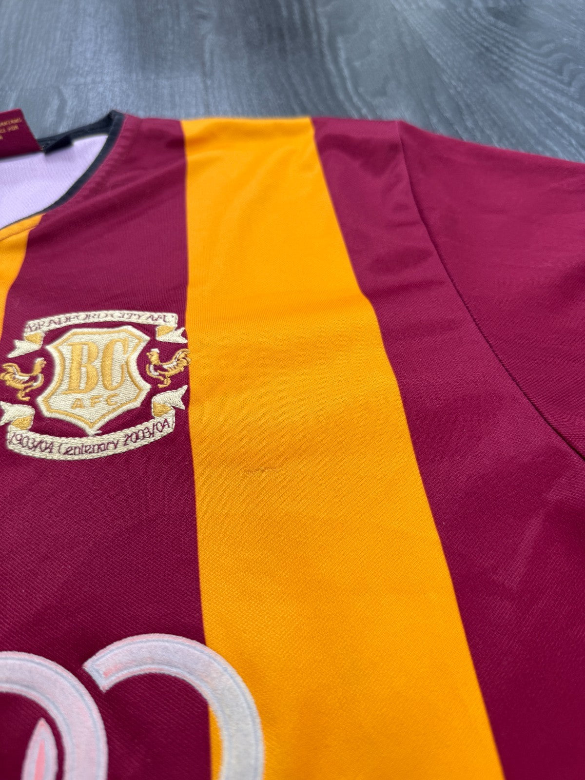 Original Diadora Bradford City 2003/2004 Long Sleeve Home Shirt Mens Small7