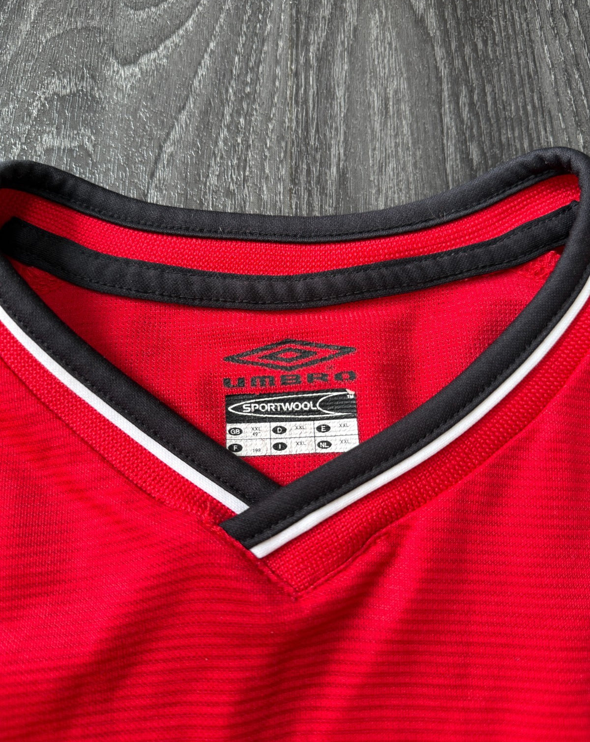 Original Umbro Manchester United 2000/2001 Long Sleeve Home Shirt Mens XXL2