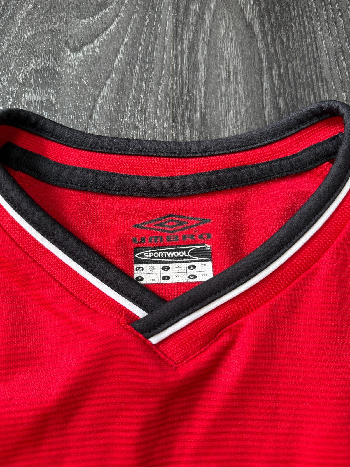 Original Umbro Manchester United 2000/2001 Long Sleeve Home Shirt Mens XXL2