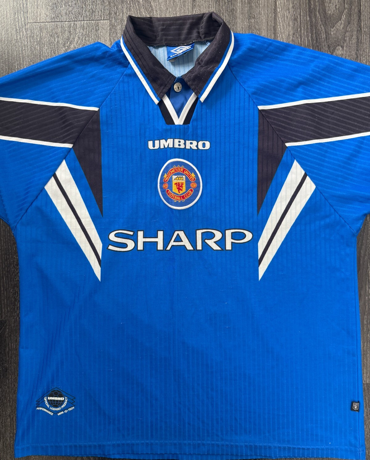 Original Authentic Umbro Manchester United 1996/1997 SHERINGHAM 10 Third Shirt1