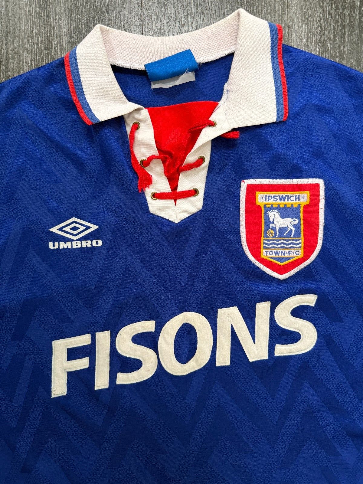 Original Umbro Ipswich 1992/1993 Home Shirt Mens Extra Large XL2