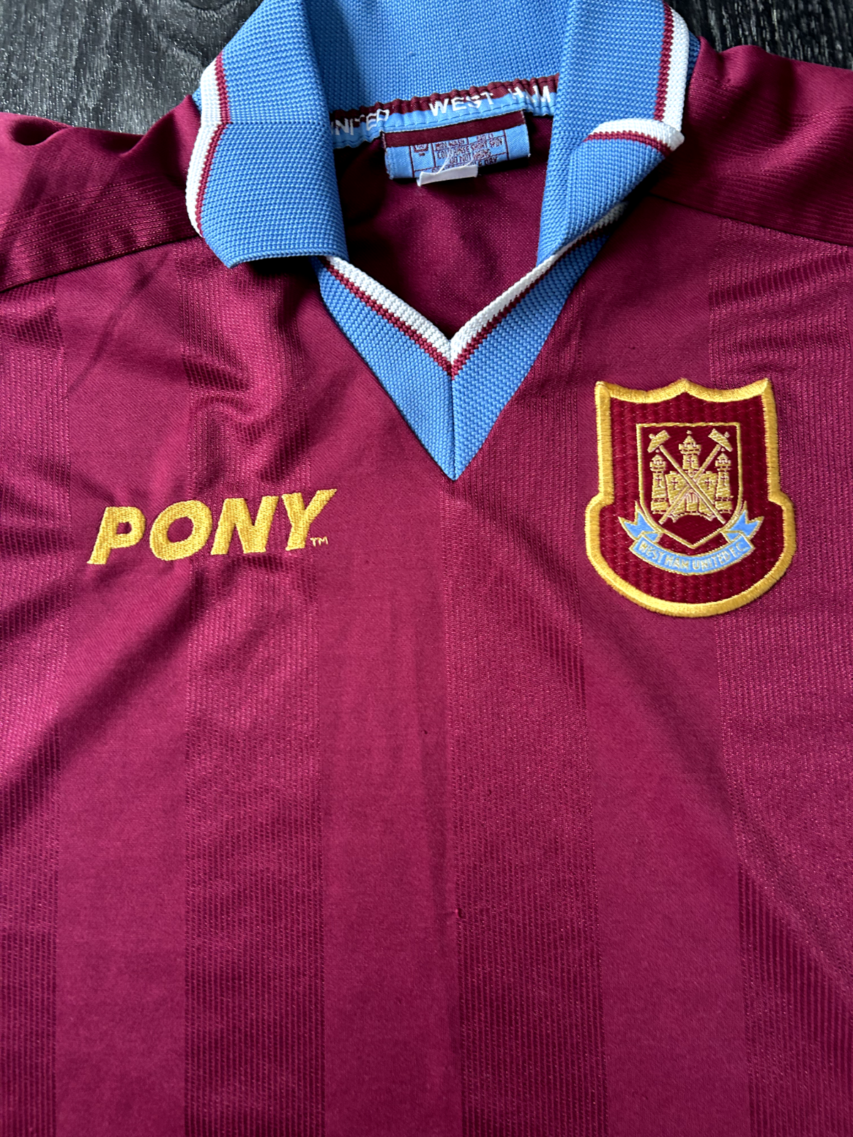 Original Authentic Pony West Ham United 1997/1998 Home Shirt Youth XL1