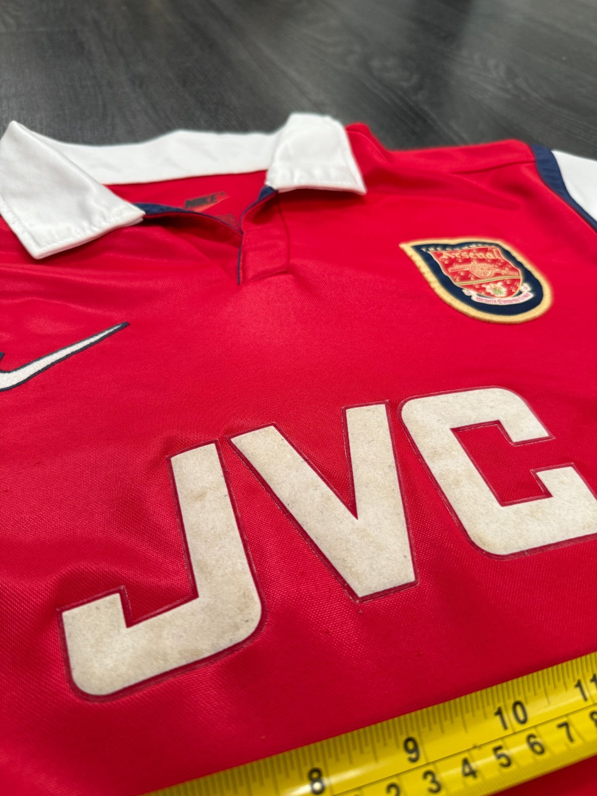 Original Nike Arsenal 1998/1999 Home Shirt ADAMS 6 Mens Small8